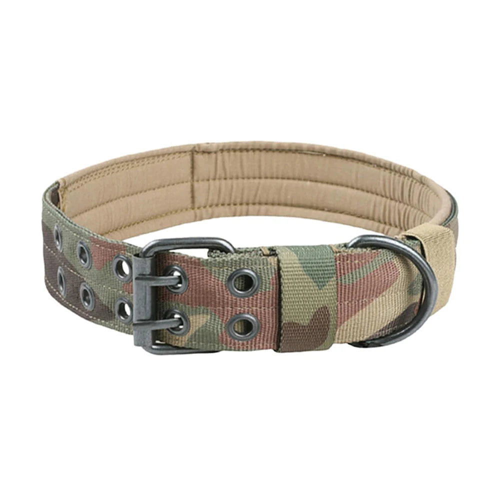 Durable Tactical Nylon Dog Collar For Outdoor Training And Walking