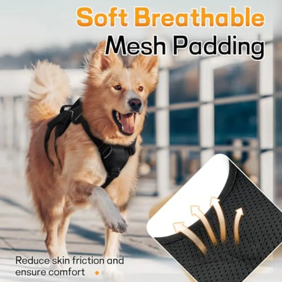 Escape Proof No Pull Dog Harness With Lift Handle Reflective