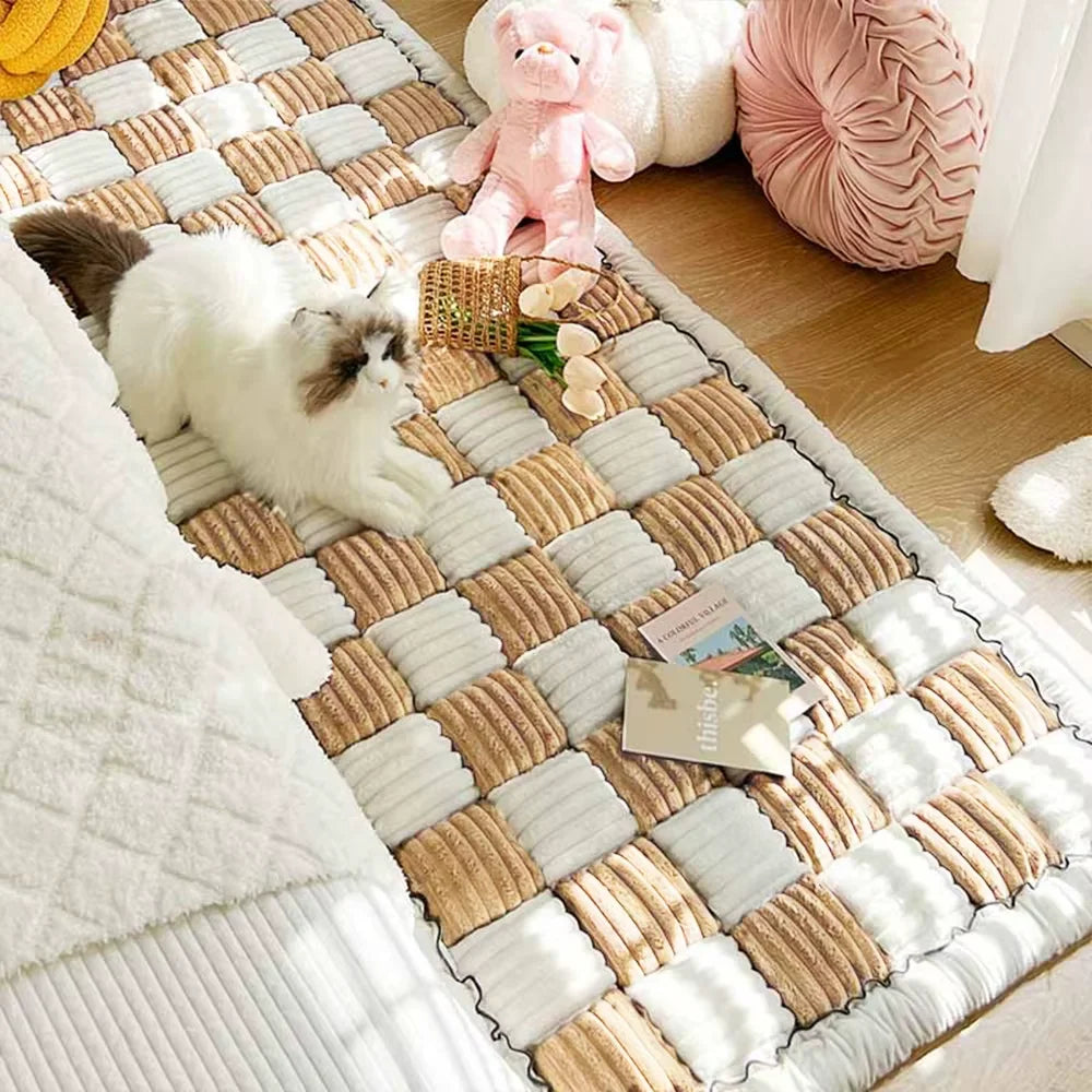Cwv Warm Coral Fleece Anti Slip Dog Bed Cushion Cover