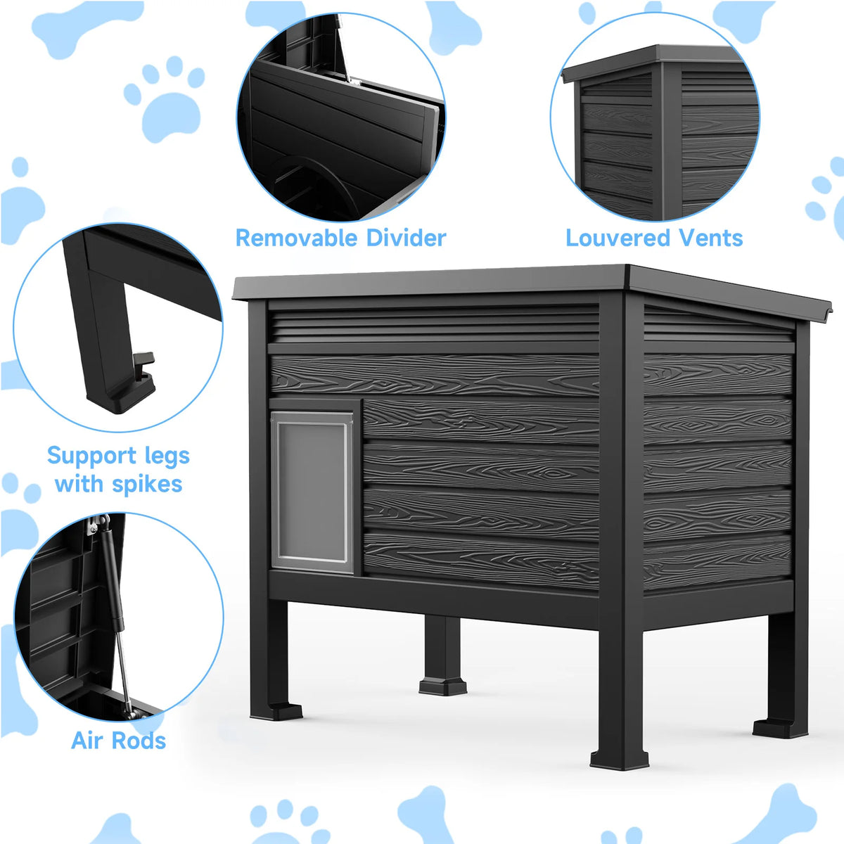 Weatherproof Cat Shelter With Heating Pad For Indoor Outdoor Use