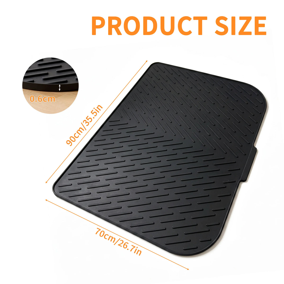 Large Cat Litter Mat Silicone Extra Large Multi-Cat Spill Proof Waterproof Non-Slip Durable Cat Litter Tray Mat for Multiple Cats
