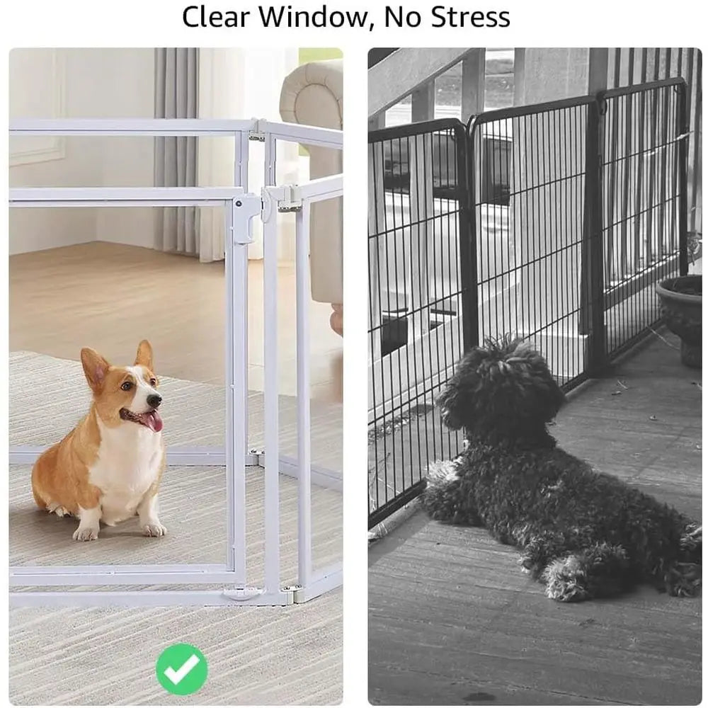 Clear Acrylic Dog Playpen With Walk Through Gate Panels