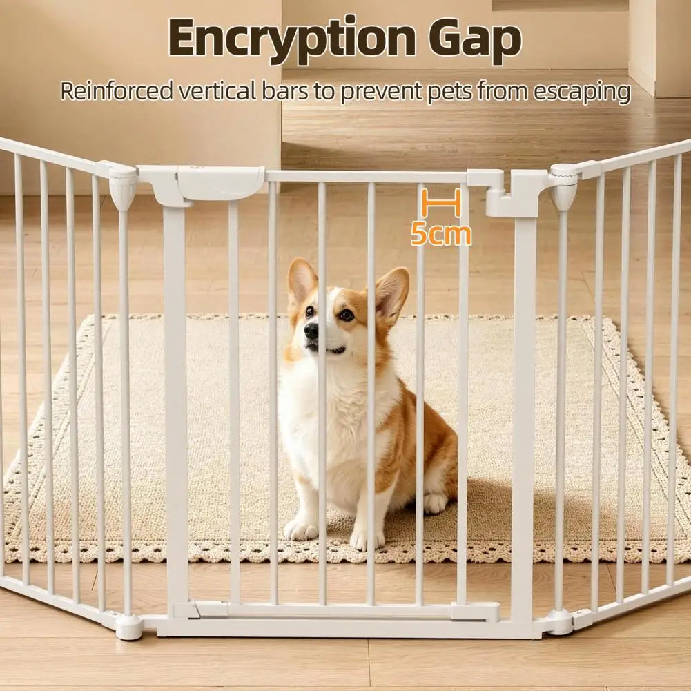 Free Standing Pet Barrier Easy Installation Safety Gate Dog Gates For Stairs Doorways Two Way Baby Safety Door DIY Safety Gate