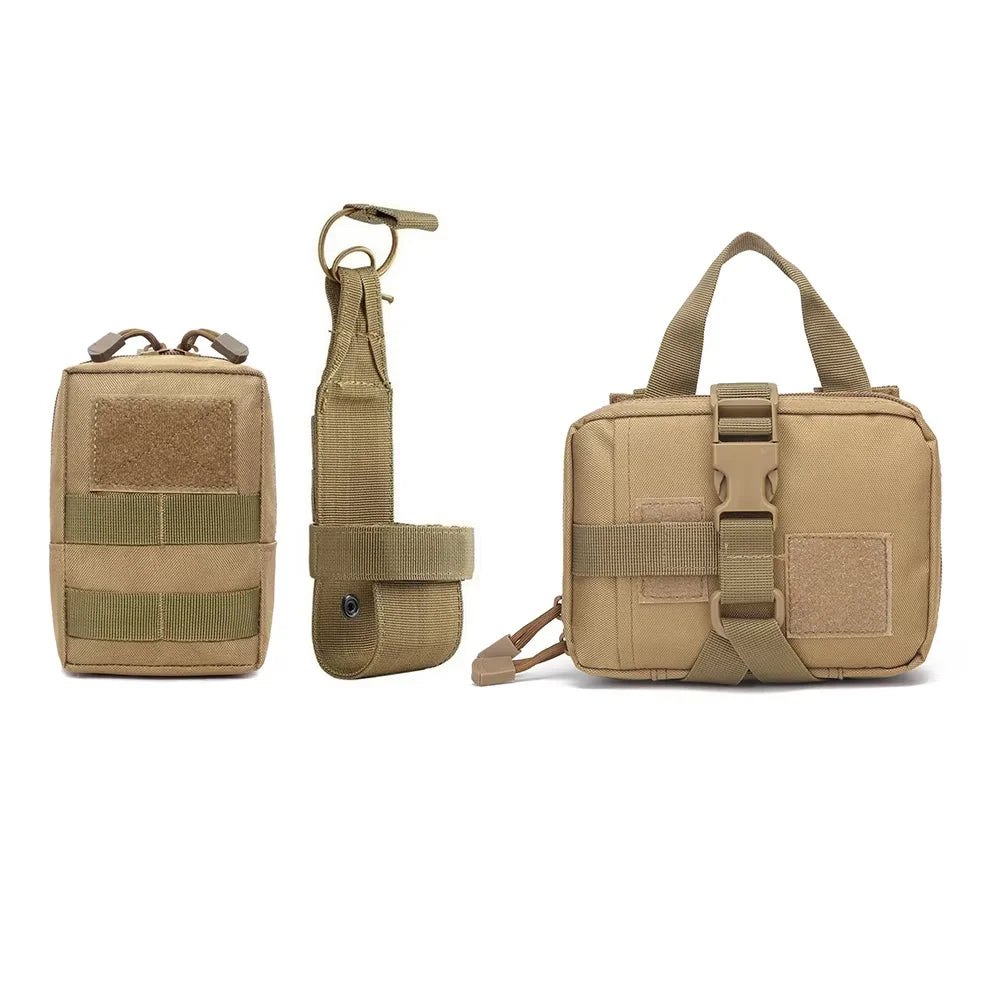 Petavel Dog Tactical Molle Pouch Set With Nylon Harness Attachment