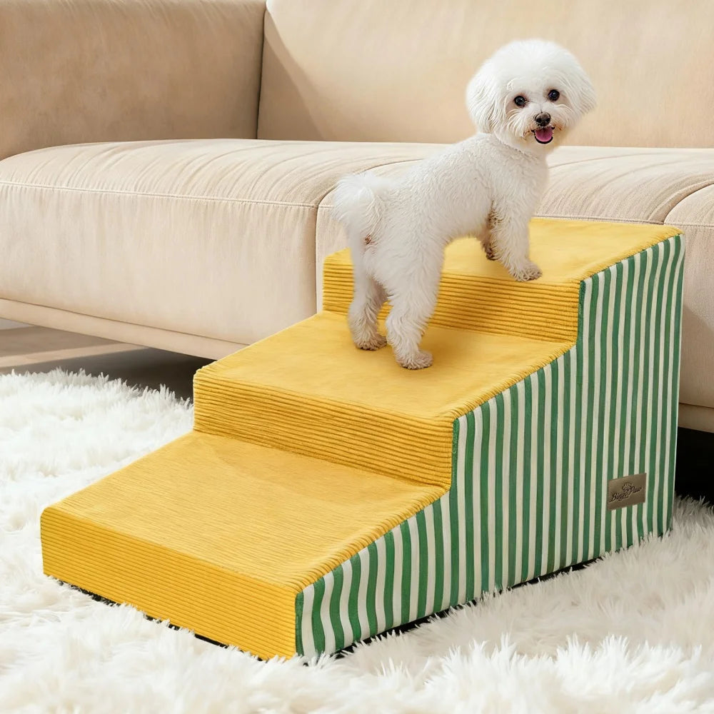 High Density Foam Dog Stairs With Washable Cover For Beds