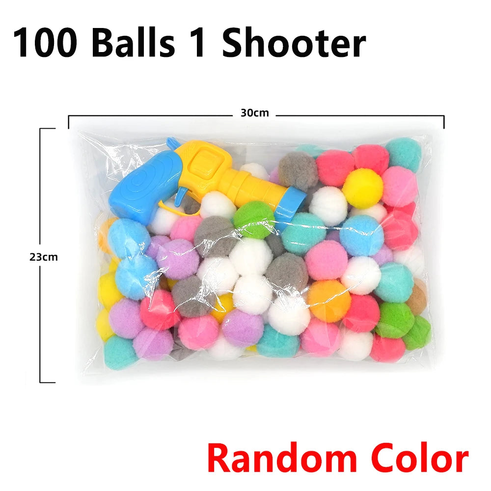 Cat Plush Ball Launcher Toy for Interactive Play and Training