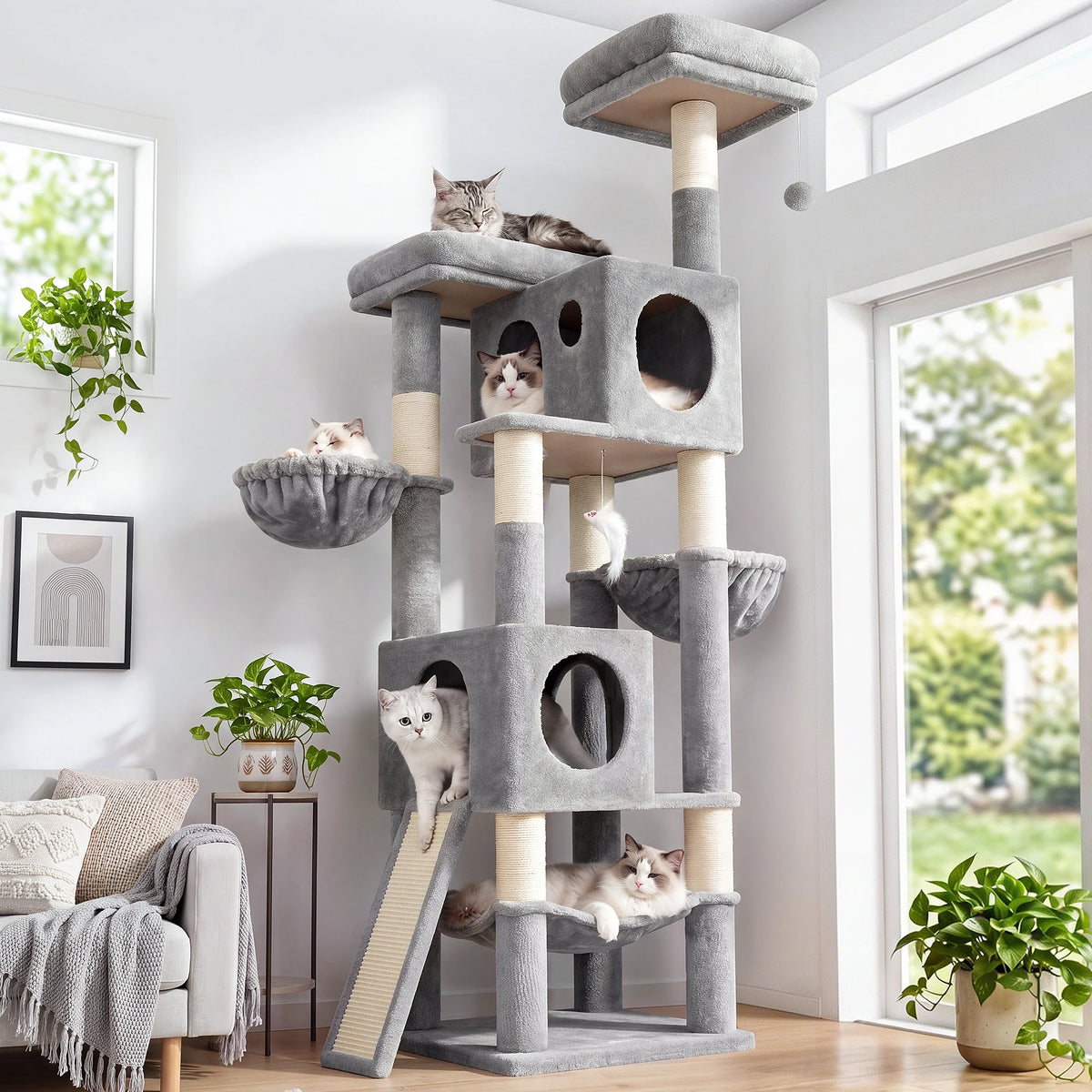 Globlazer Multi Level Cat Tree With Condos And Scratching Posts