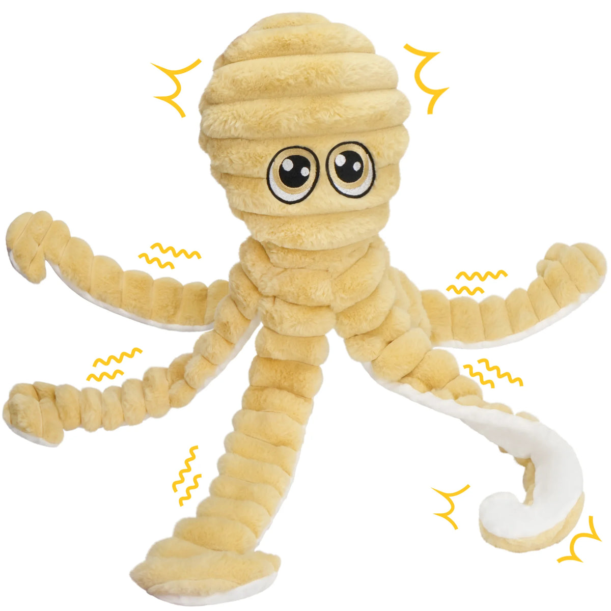 Octopus Design Squeaky Plush Dog Chew Toy Interactive