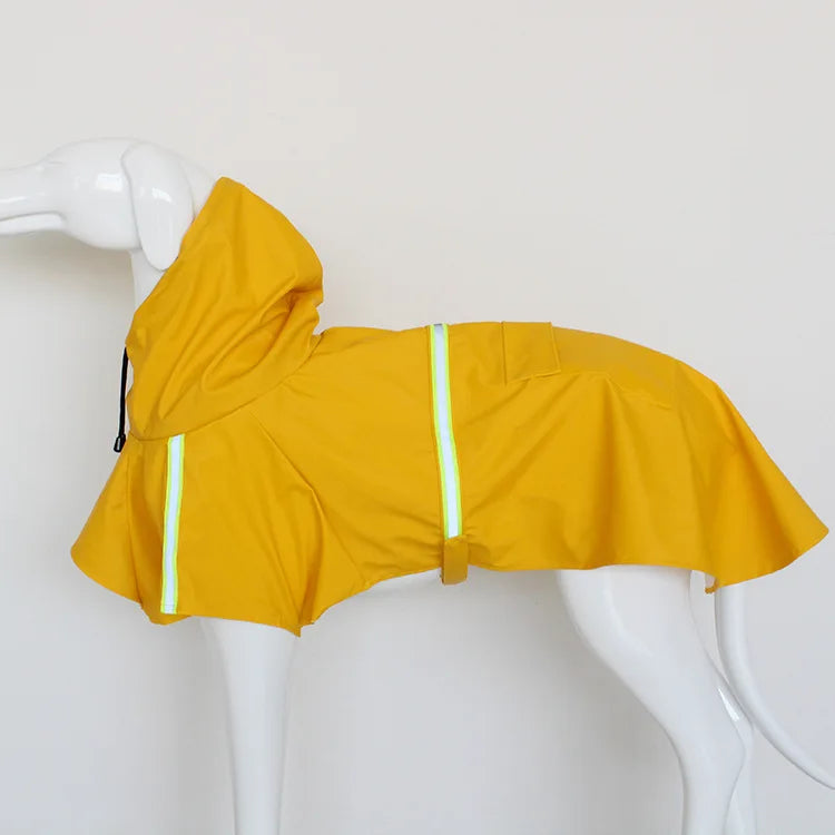 Waterproof Dog Raincoat Featuring Reflective Hood For Daily Walks