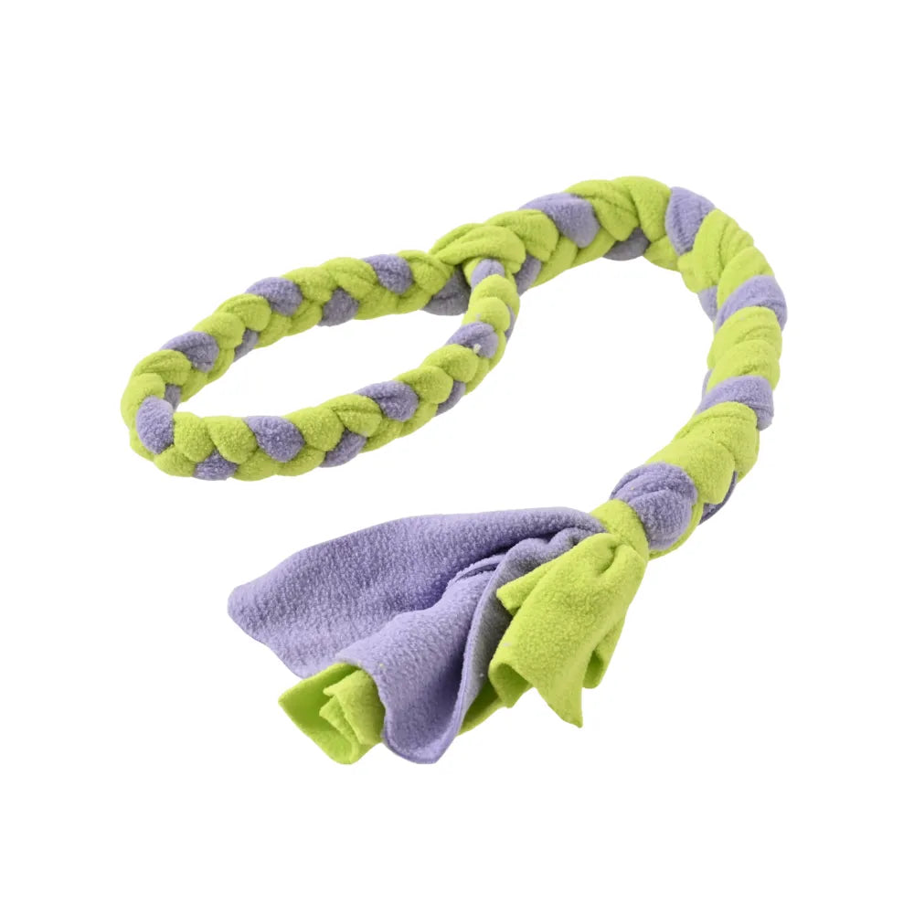 12PCS/Carton Dog Rope Tug Toys Durable Woven Plush Chew Rope Interactive Tug of War Toy with Loop Handle for Puppies Dogs
