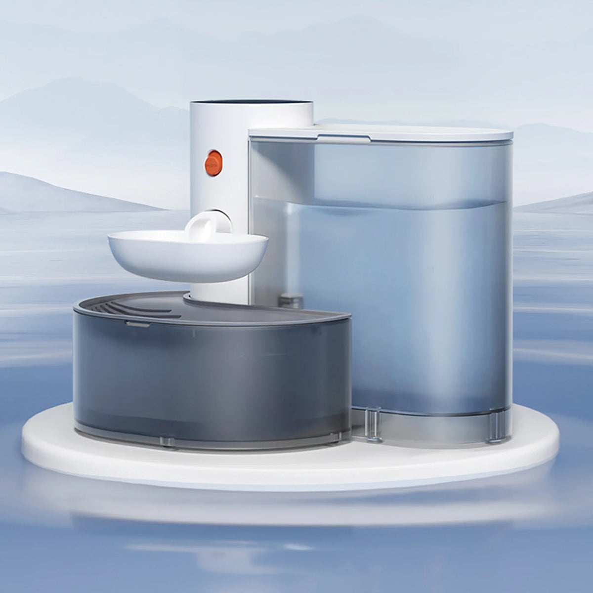 Cordless Auto Purifying Pet Water Dispenser With Stainless Steel Bowl