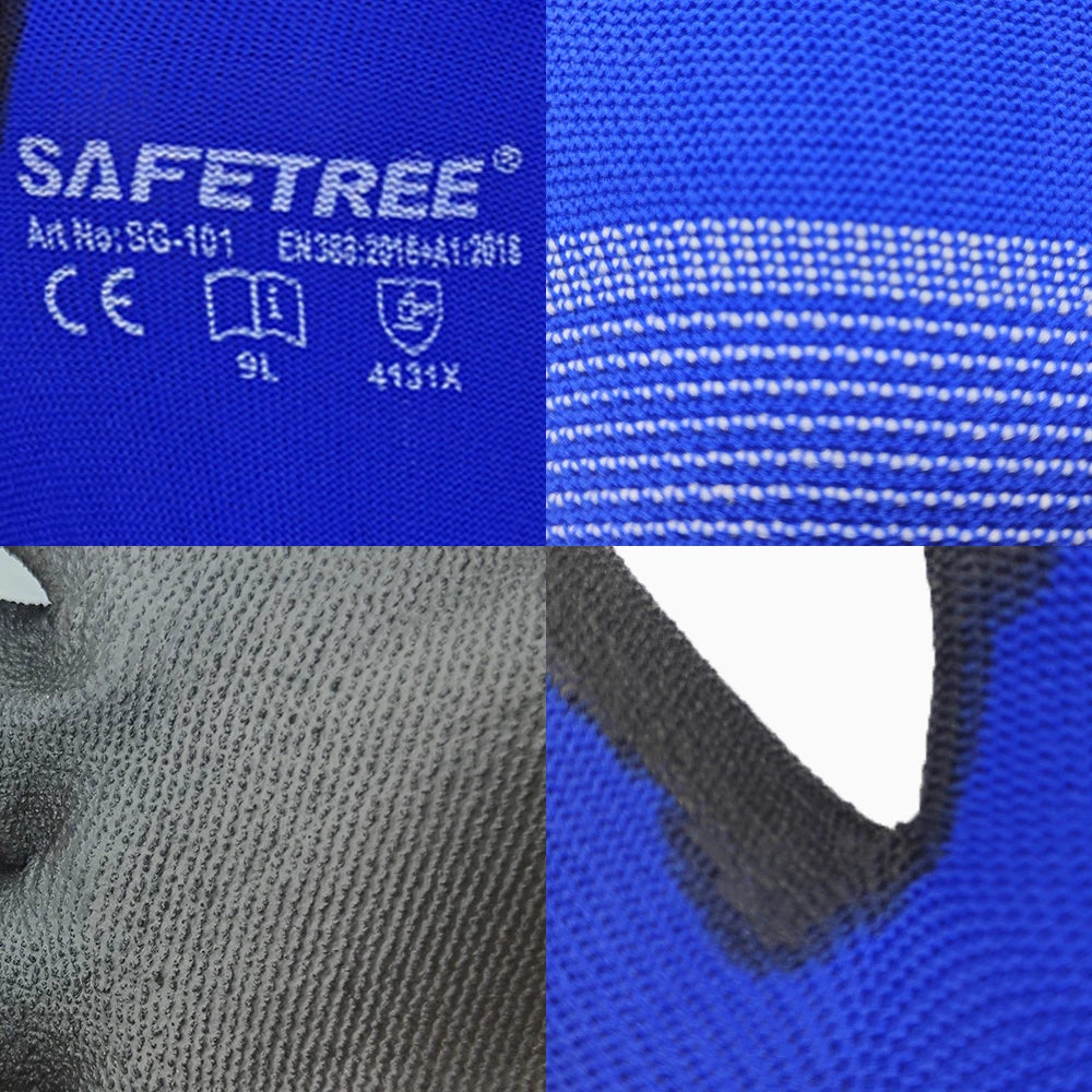 Knit Nylon Liner PU Coated Work Gloves For Active Use