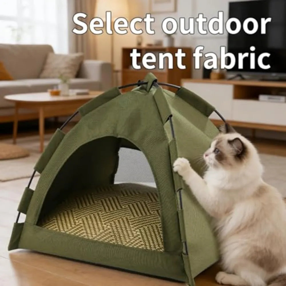 Outdoor Pet Tent Semi Enclosed Portable Washable Shelter