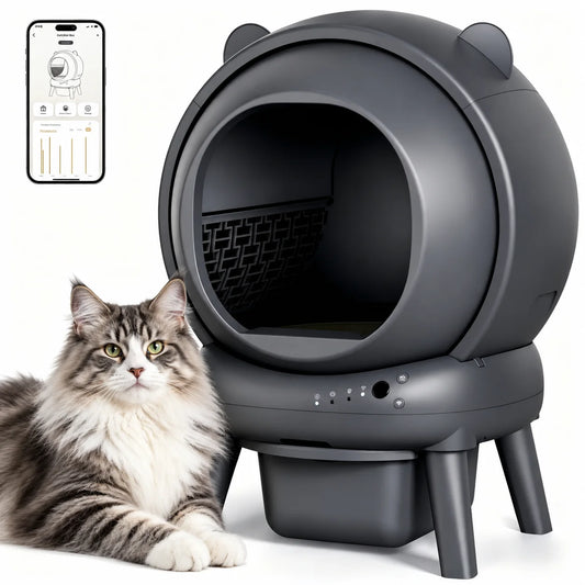 Automatic Self Cleaning Cat Litter Box With Smart App Control
