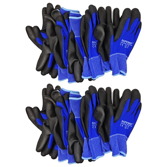 Knit Nylon Liner PU Coated Work Gloves For Active Use