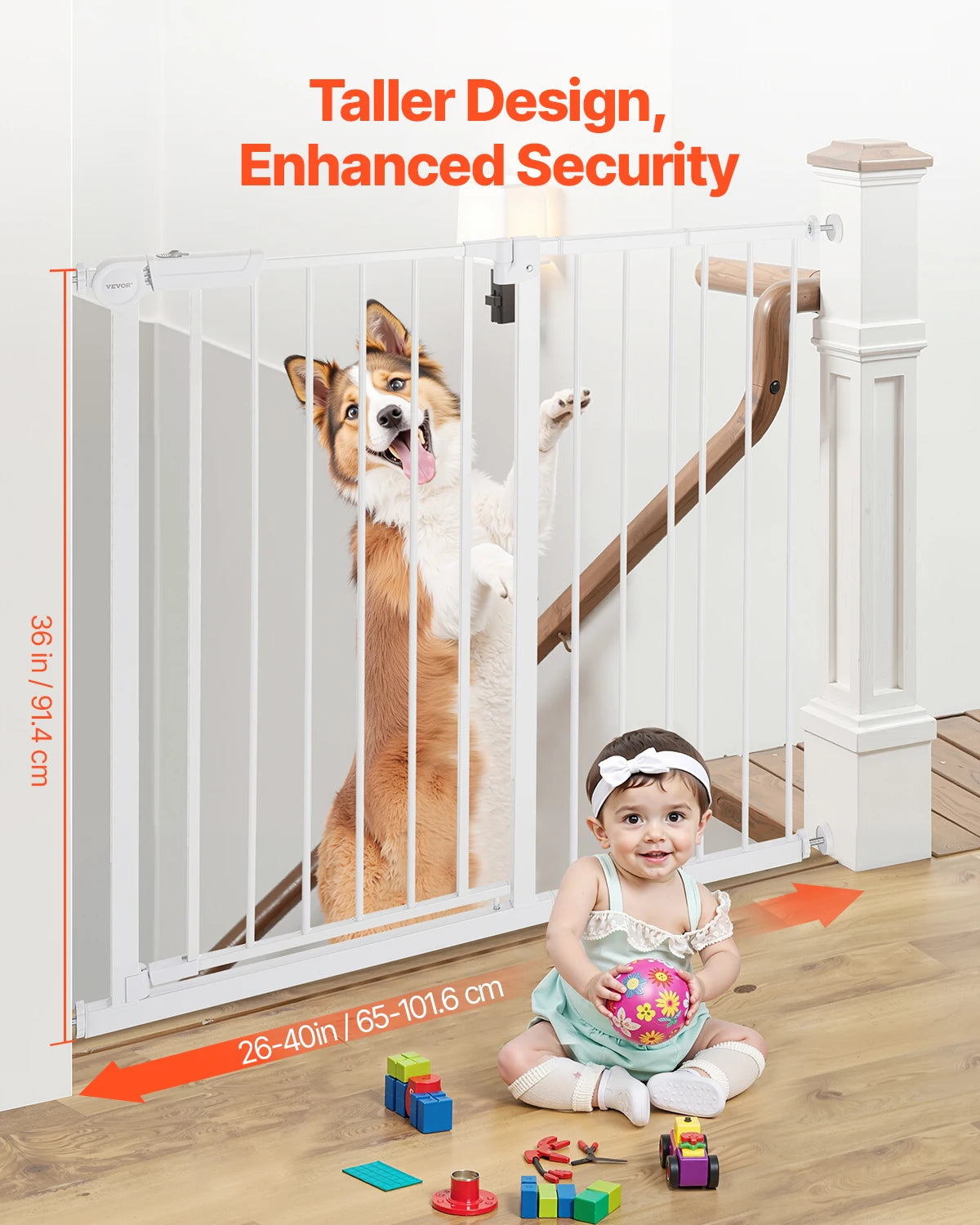 SucceBuy Walk Through Pressure Mount Child Pet Security Gate