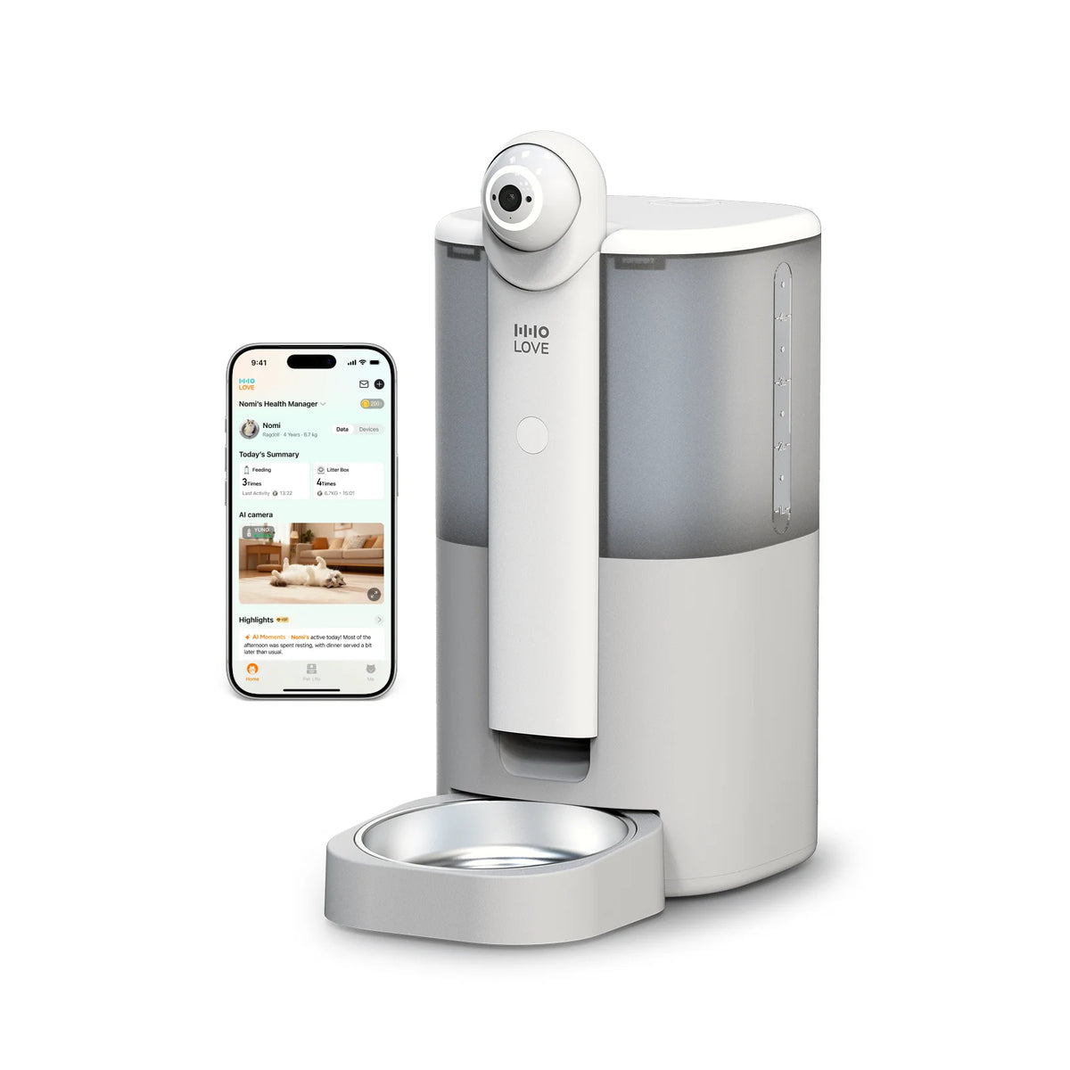HHOLOVE Smart Pet Feeder With Camera And App Controlled Scheduling