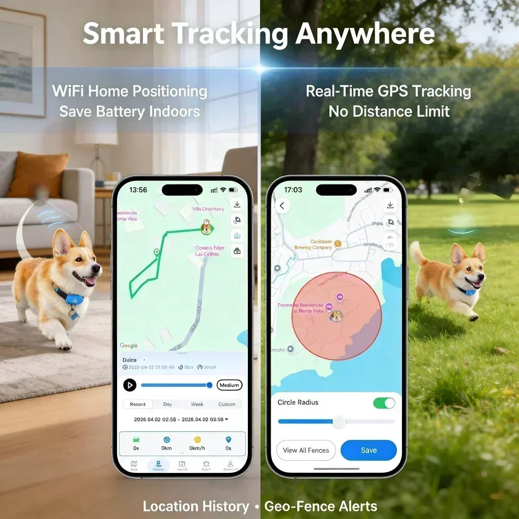 WANWAYTECH 4G GPS Pet Tracker With Real-Time Tracking And Waterproofing