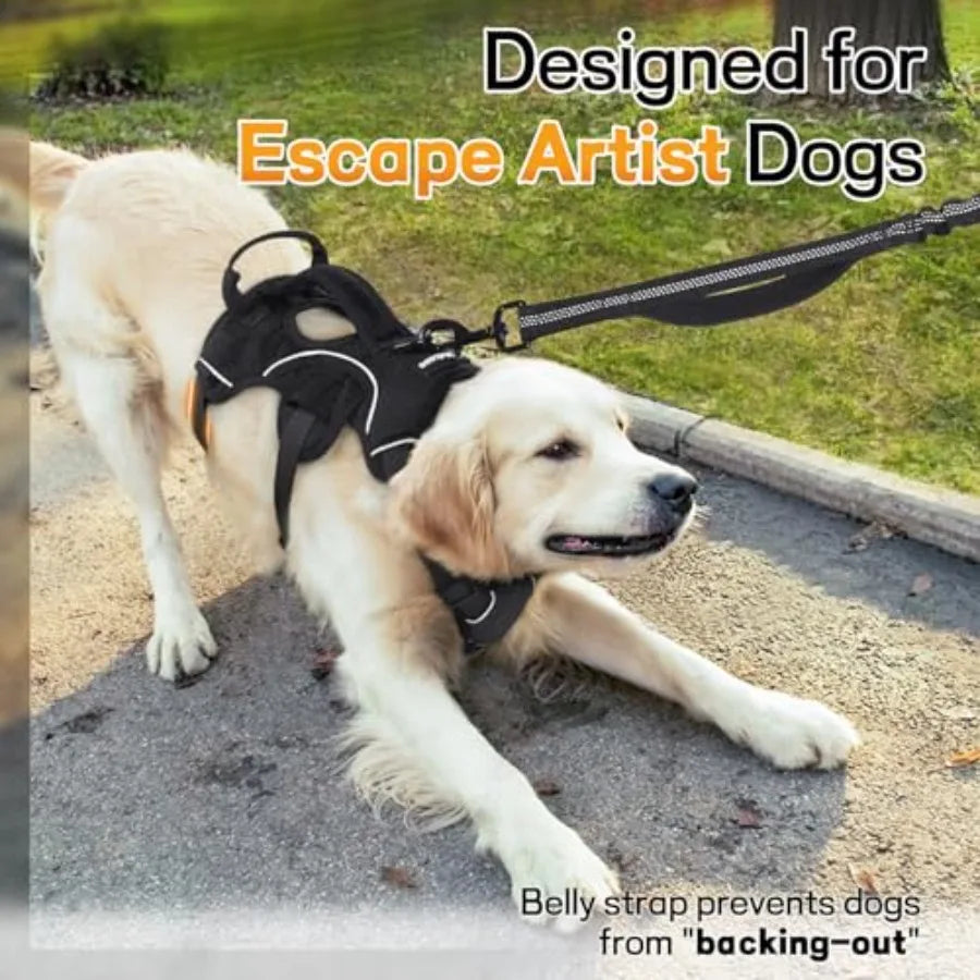 Escape Proof No Pull Dog Harness With Lift Handle Reflective