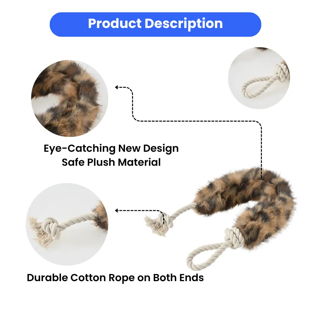 15PCS/Carton 3 Colors Mixed Plush Dog Tug Toy with Cotton Rope Durable Interactive Chew Pull Toy for Small Medium Dogs Pet Supplies Wholesale