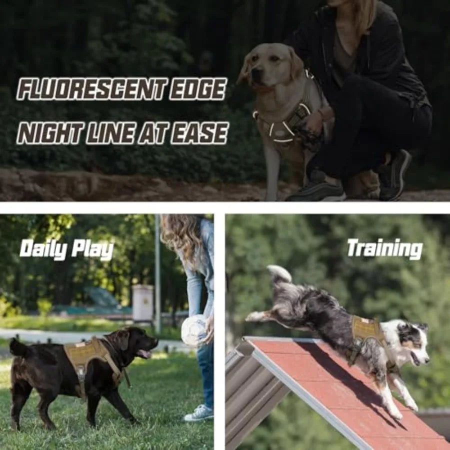 Tactical No Pull Dog Harness Reflective K9 Training Vest for Control