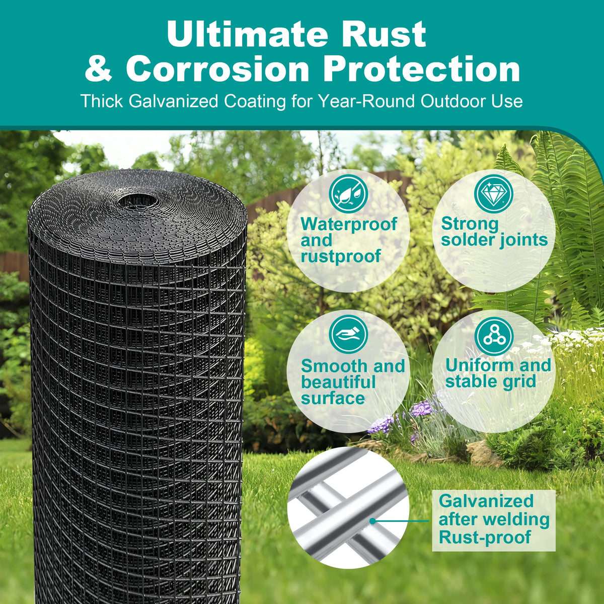 PVC Coated Welded Wire Mesh For Chicken Coops And Cages