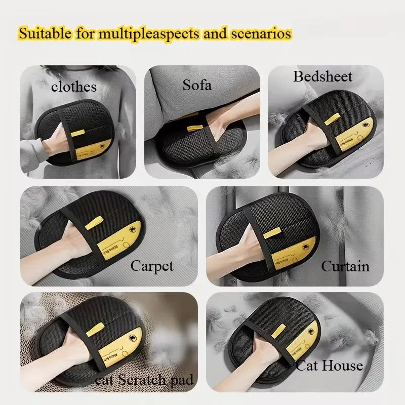 Double Sided Pet Hair Removal Gloves Anti Shedding For Cats