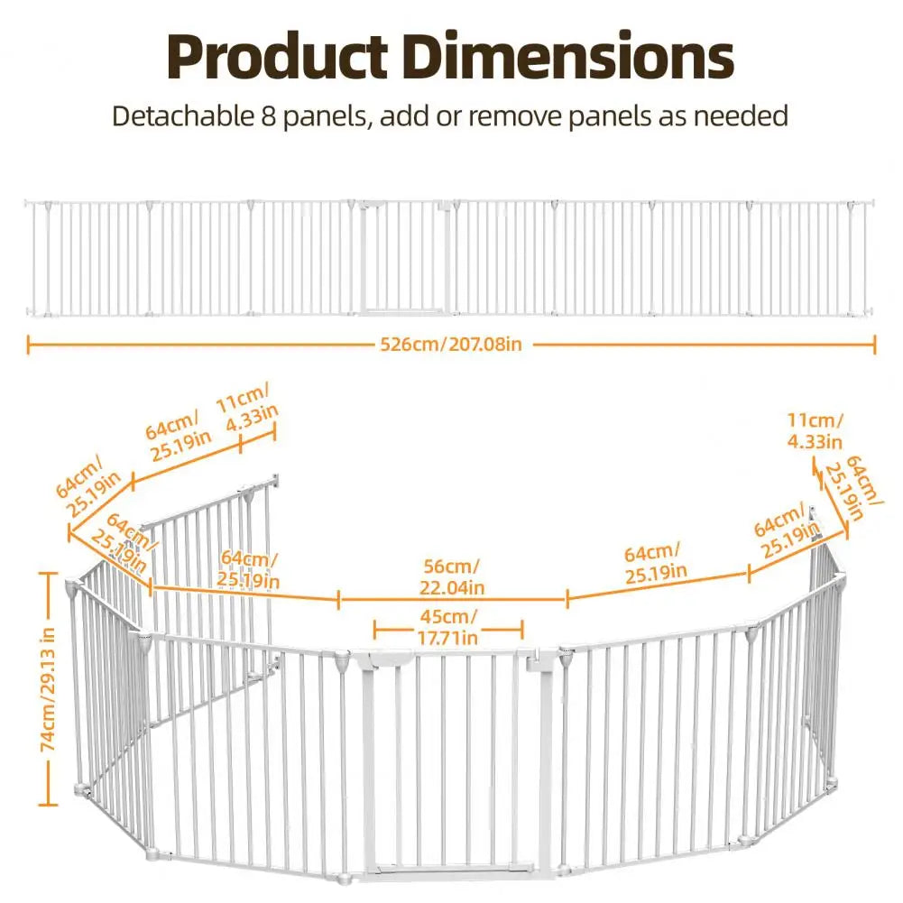 Free Standing Pet Barrier Easy Installation Safety Gate Dog Gates For Stairs Doorways Two Way Baby Safety Door DIY Safety Gate