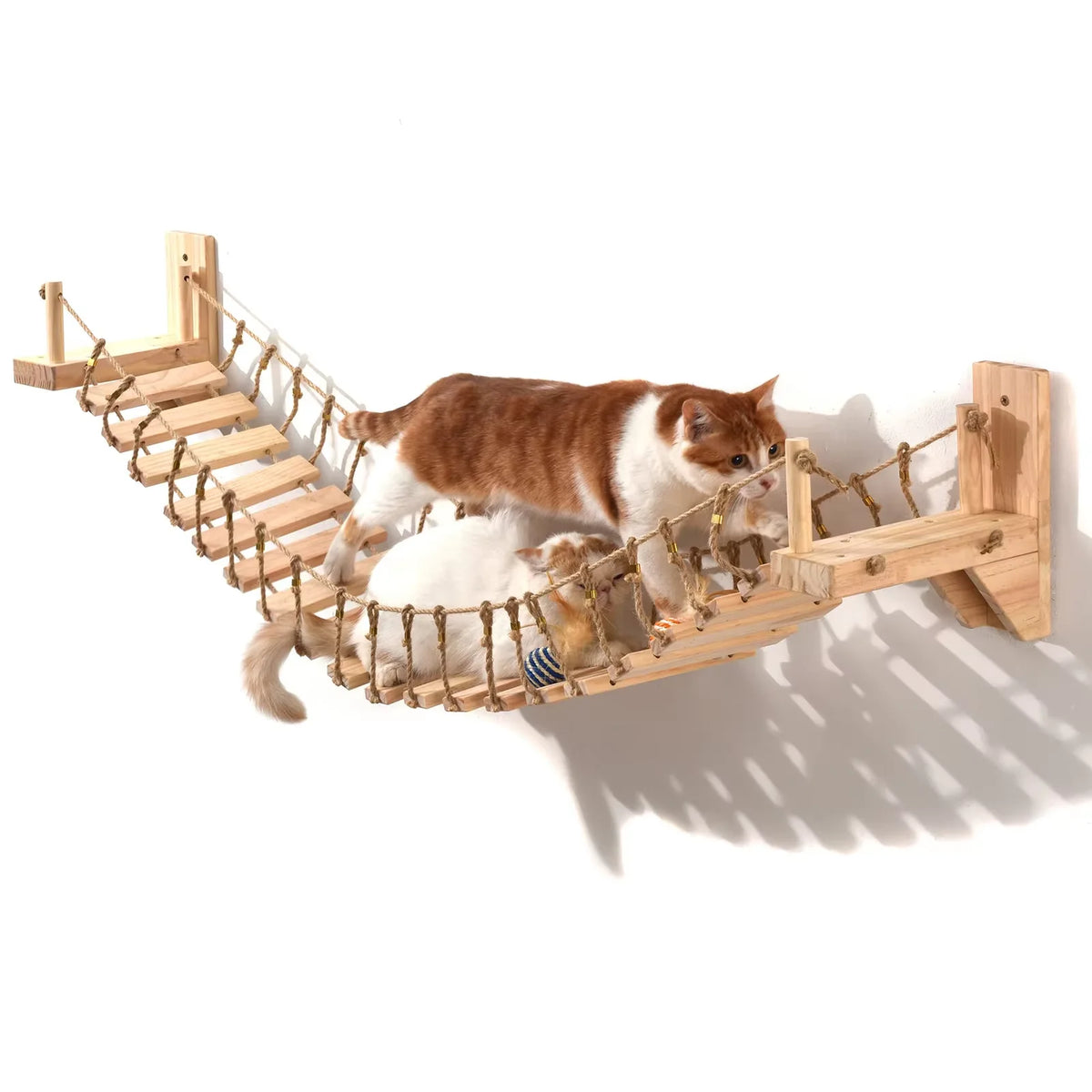 CWV Wall Mounted Cat Bridge With Sisal Climbing Steps