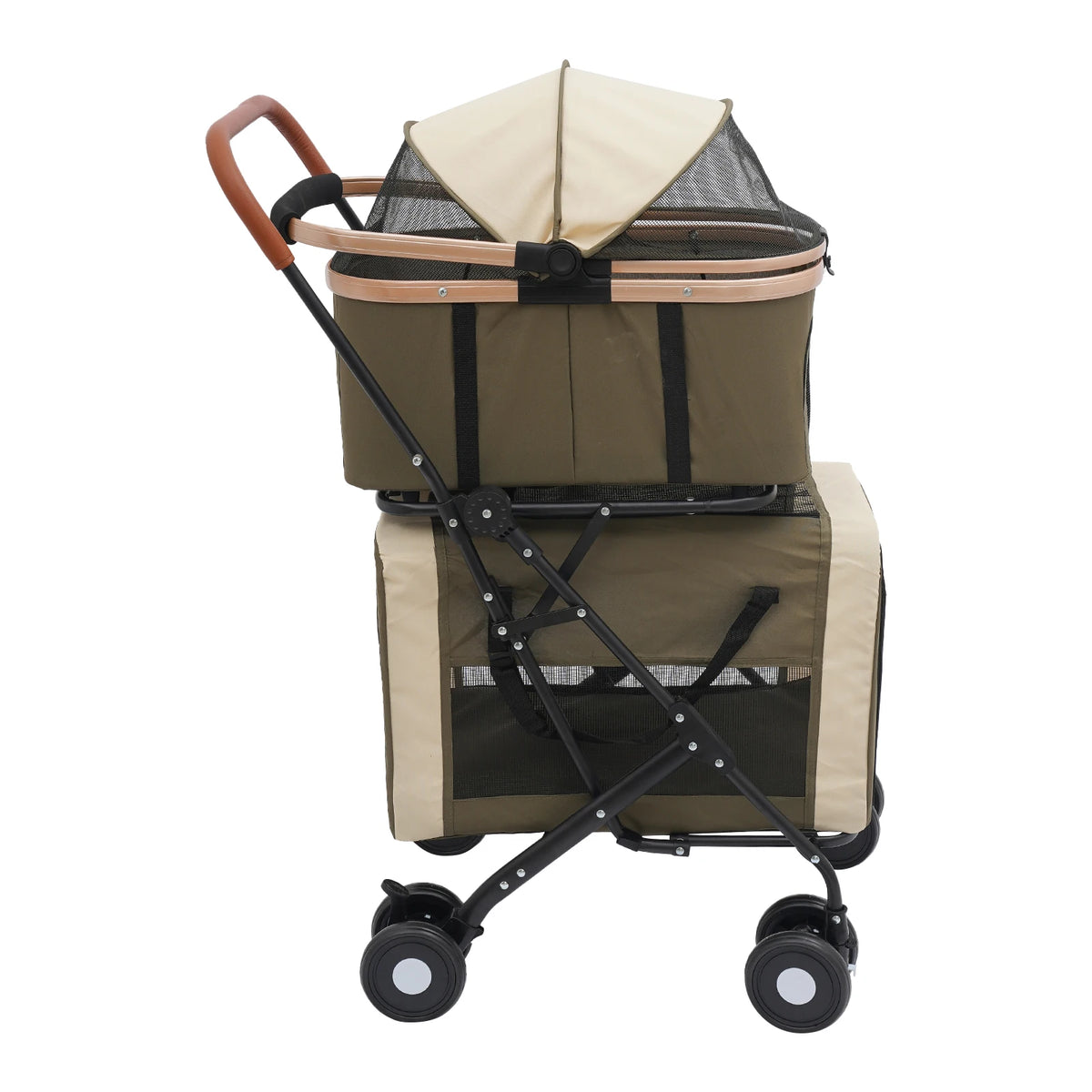 Bymaocar Foldable Pet Stroller With Safety Locks And Sunshade