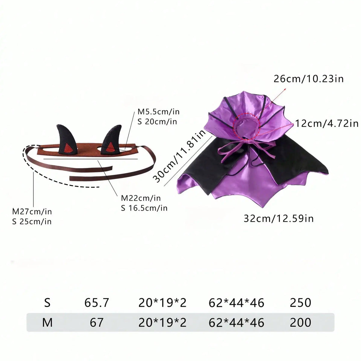 Halloween Bat Cape Pet Costume for Dogs and Cats Outfit