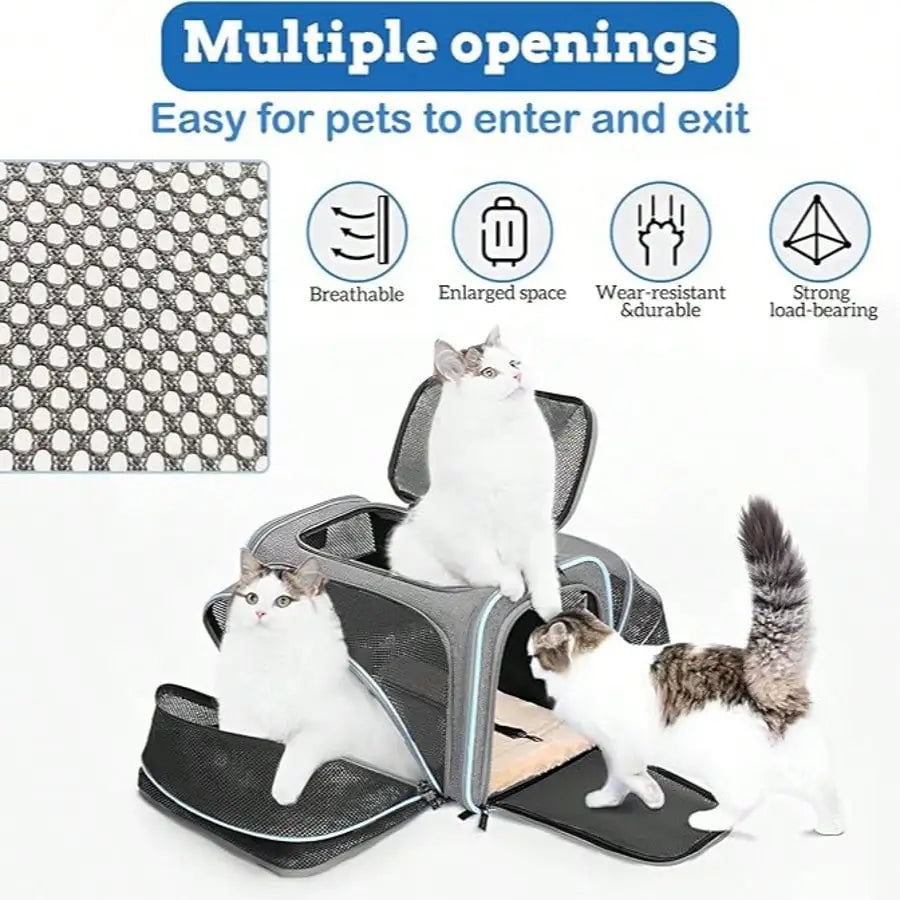 Airline Approved Soft Sided Pet Travel Carrier With Fleece Pad