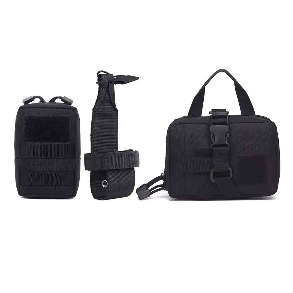Petavel Dog Tactical Molle Pouch Set With Nylon Harness Attachment
