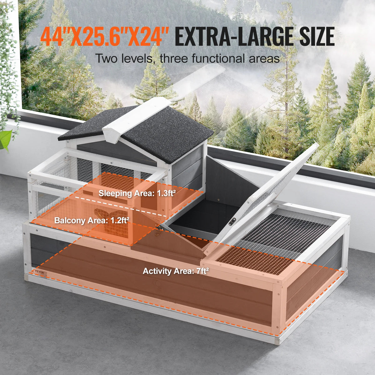 Large Wooden Tortoise House For Reptiles With Openable Roof