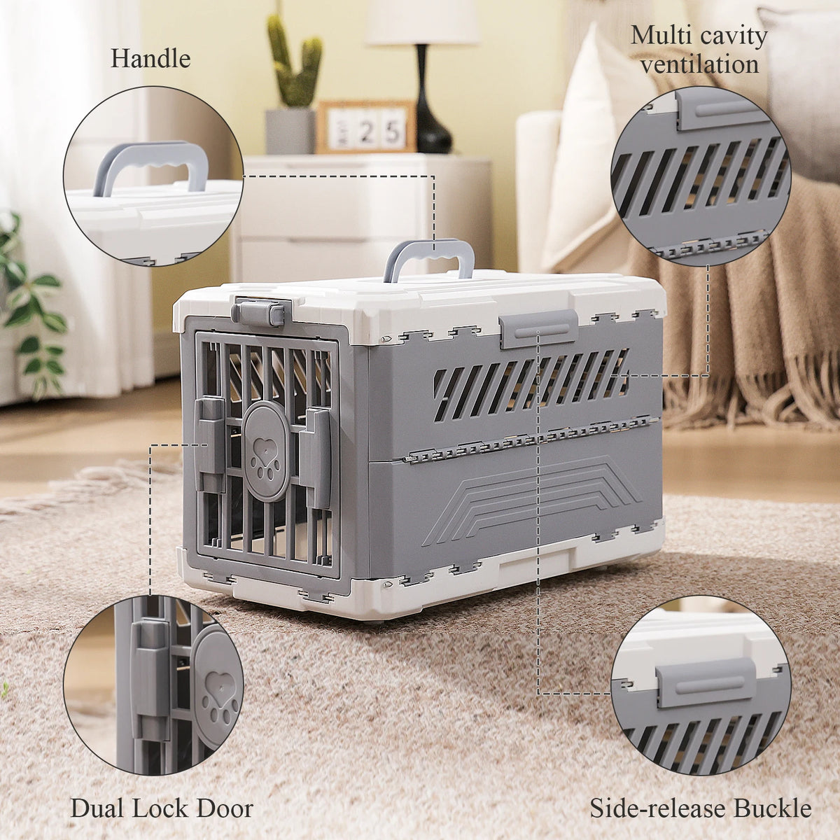 PAWZ Road Collapsible Pet Carrier And Secure Travel Crate