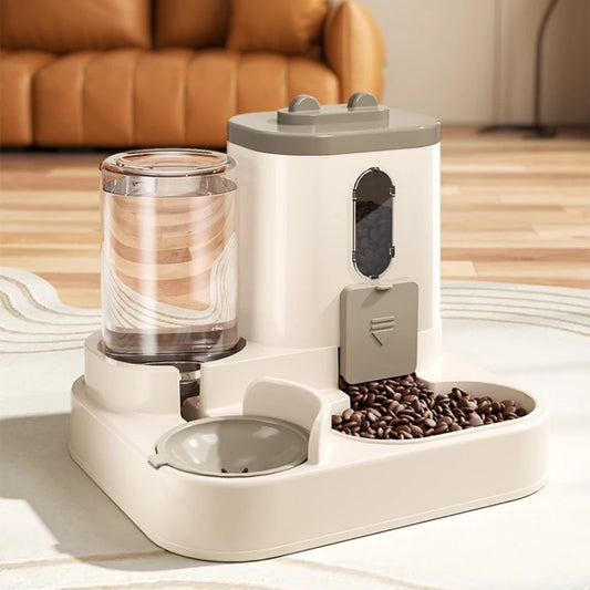 Automatic Pet Feeder With Spill Proof Bowl And Water Dispenser
