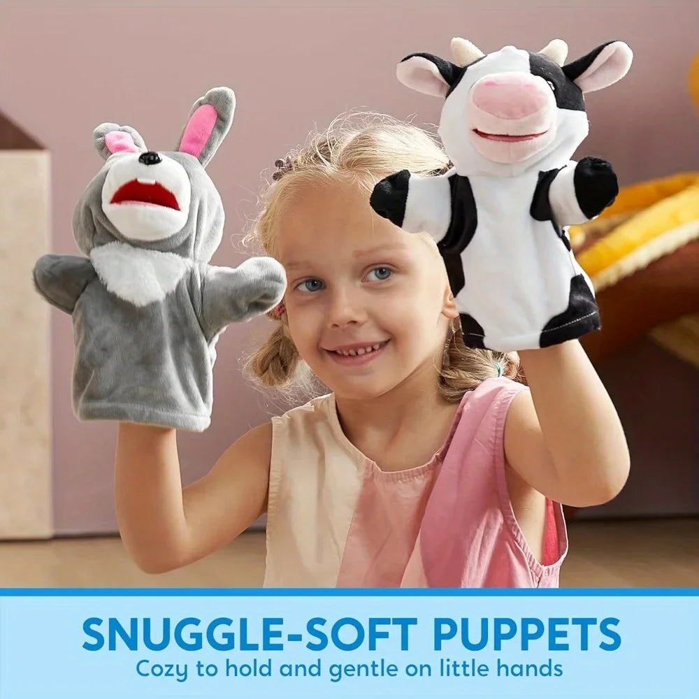 Joyfy Kids Hand Puppet Set With Working Mouth Animal Toy
