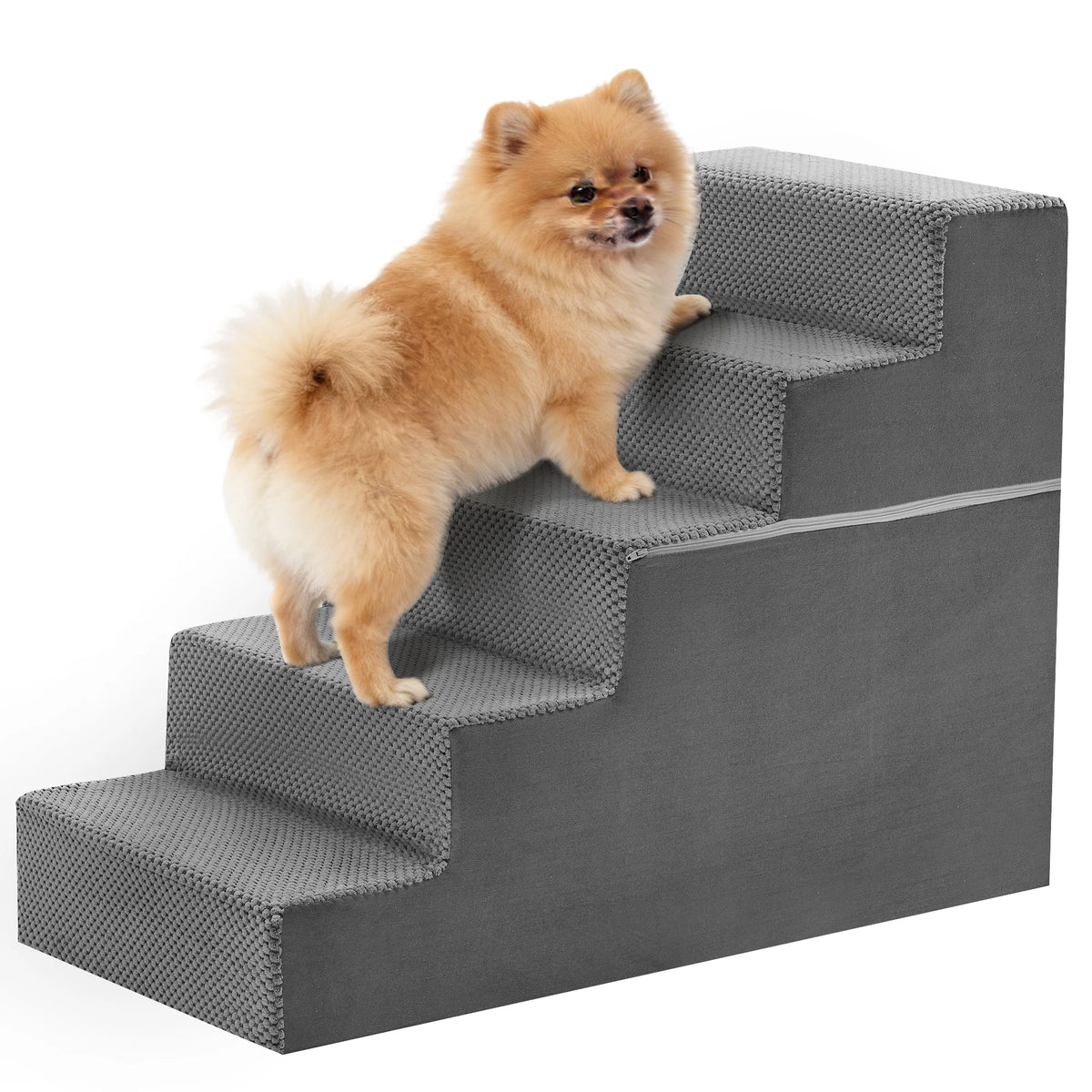 Indoor Foam Pet Stairs With Curved Step Design For Dogs