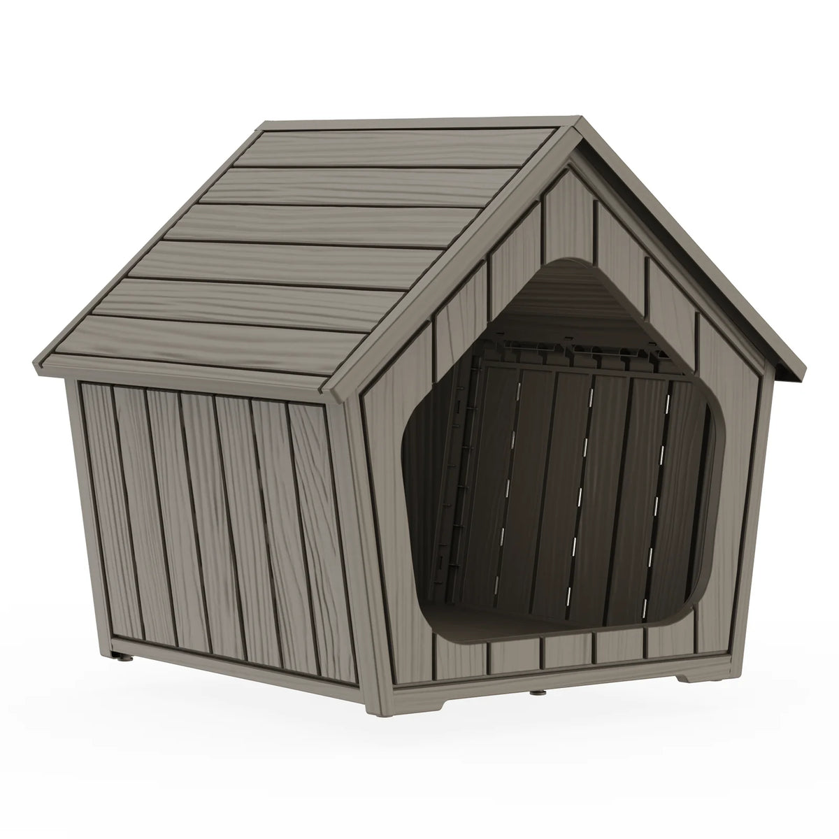 Plastic Gable Roof Pet House Waterproof Ventilated Dog Shelter