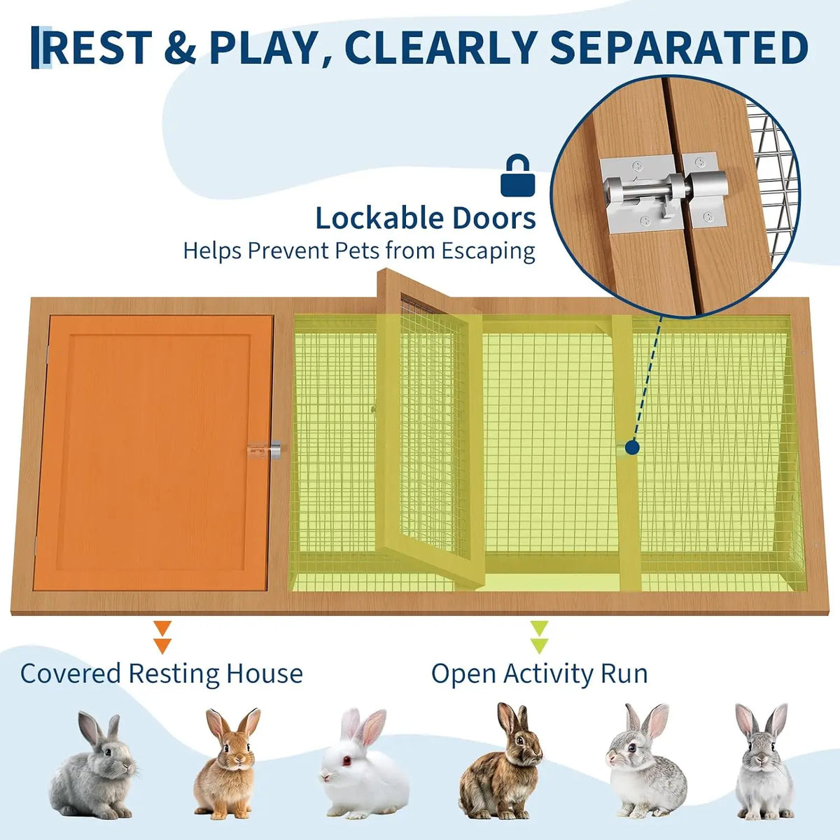 A Frame Wooden Rabbit Hutch And Quail Coop With Ventilating Wire Small Chicken Coop Run With 2 Doors Triangle Quail Cage Outdoor For Small Animal Garden Backyard And Farms