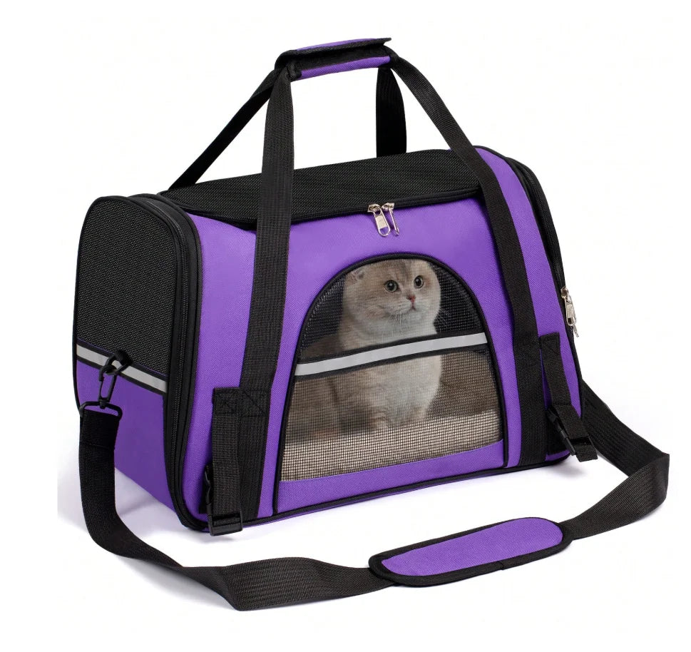Secure Ventilated Pet Carrier Backpack For Airline Travel