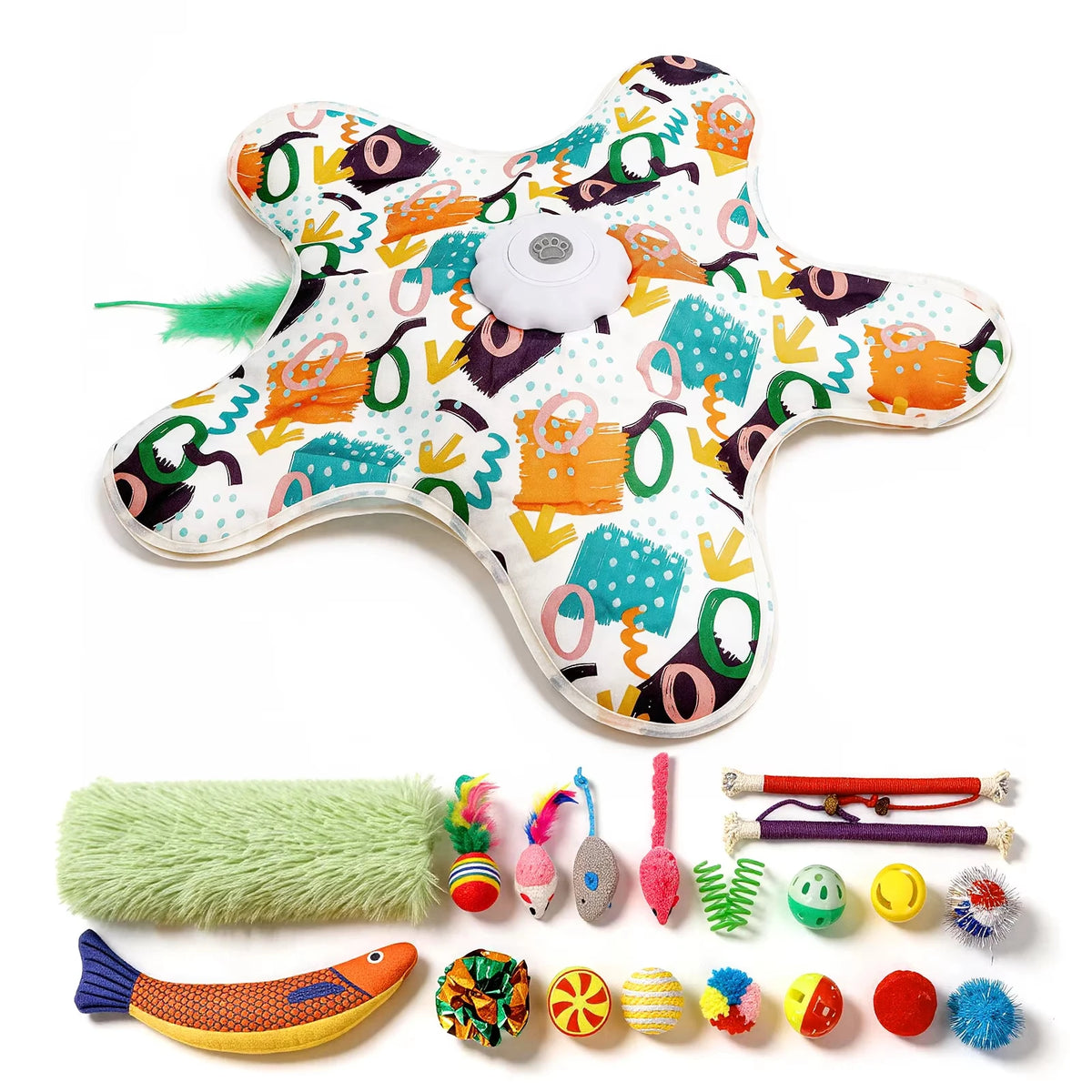 PETRAVEL Interactive Hide And Seek Cat Toy With Moving Feather