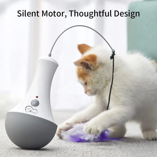 Interactive Cat Feather Teaser Toy for Indoor Exercise and Play