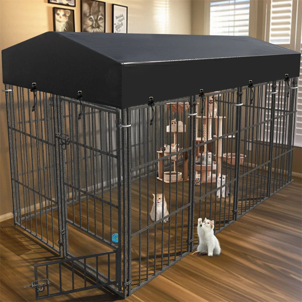 Borwart Heavy Duty Welded Metal Dog Kennel Playpen Roof Cover