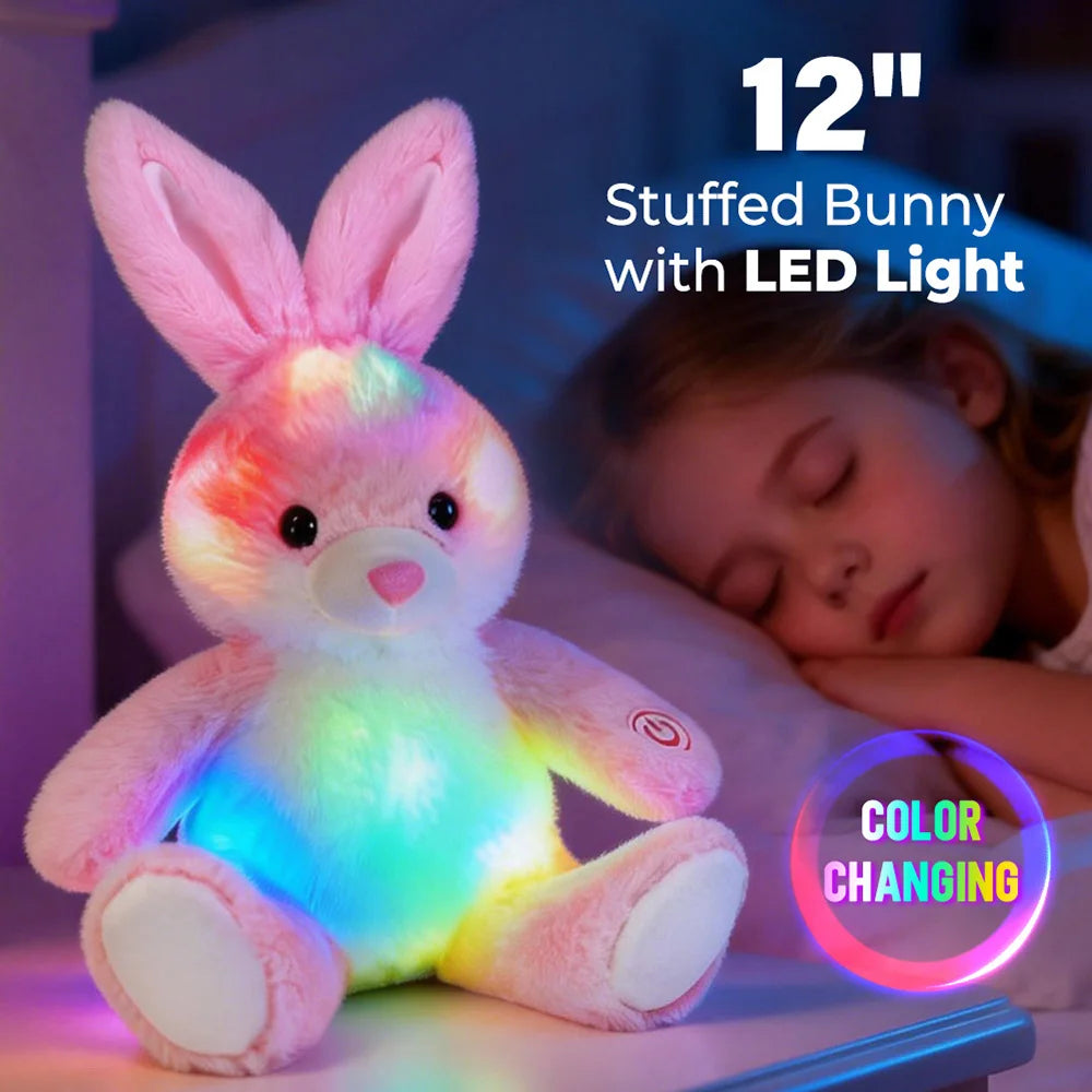 Glowing Rabbit Plush Toy Soft Stuffed Animal Gift For Children