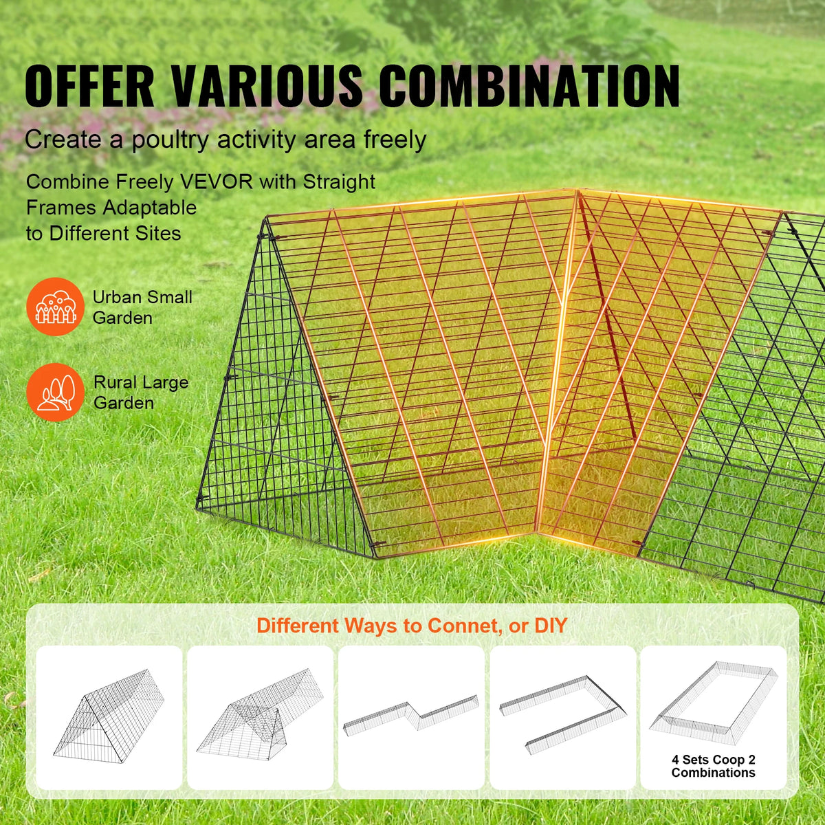 SucceBuy Portable Chicken Tunnel For Secure Yard And Farm Runs