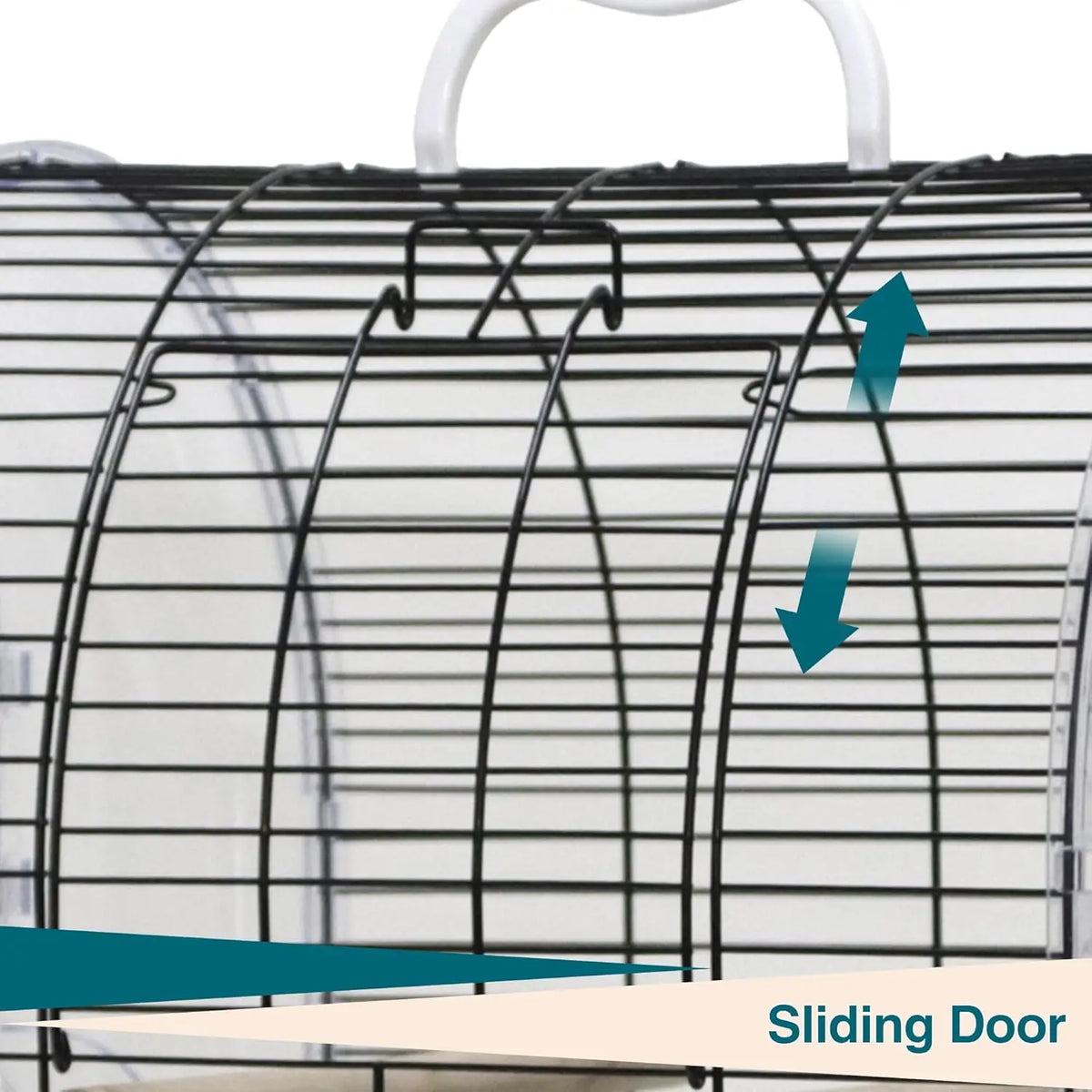 HiMiss Portable Bird Travel Cage With Perches And Feeders