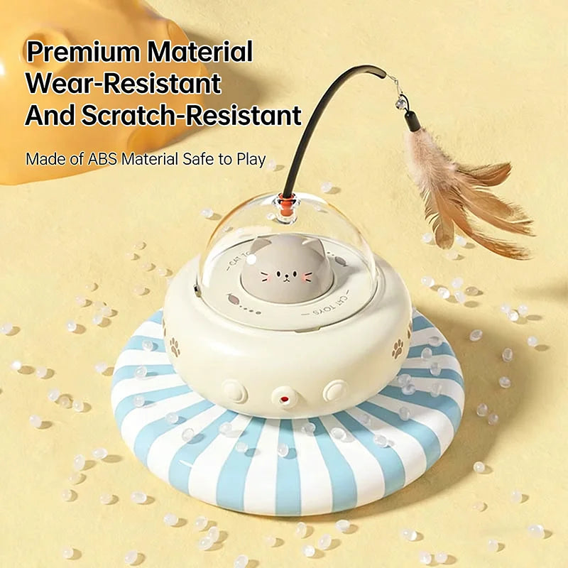 Automatic Interactive Cat Teaser Toy Self Playing Laser And Feather