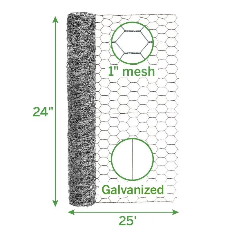 Galvanized Chicken Wire Poultry Netting For Garden And Animal Enclosures