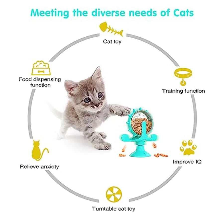 Interactive Rotating Pet Treat Dispenser Toy For Pets